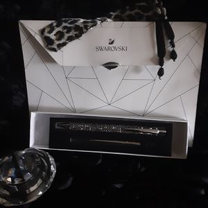 SWAROVSKI BLACK CRYSTAL BALL POINT PEN